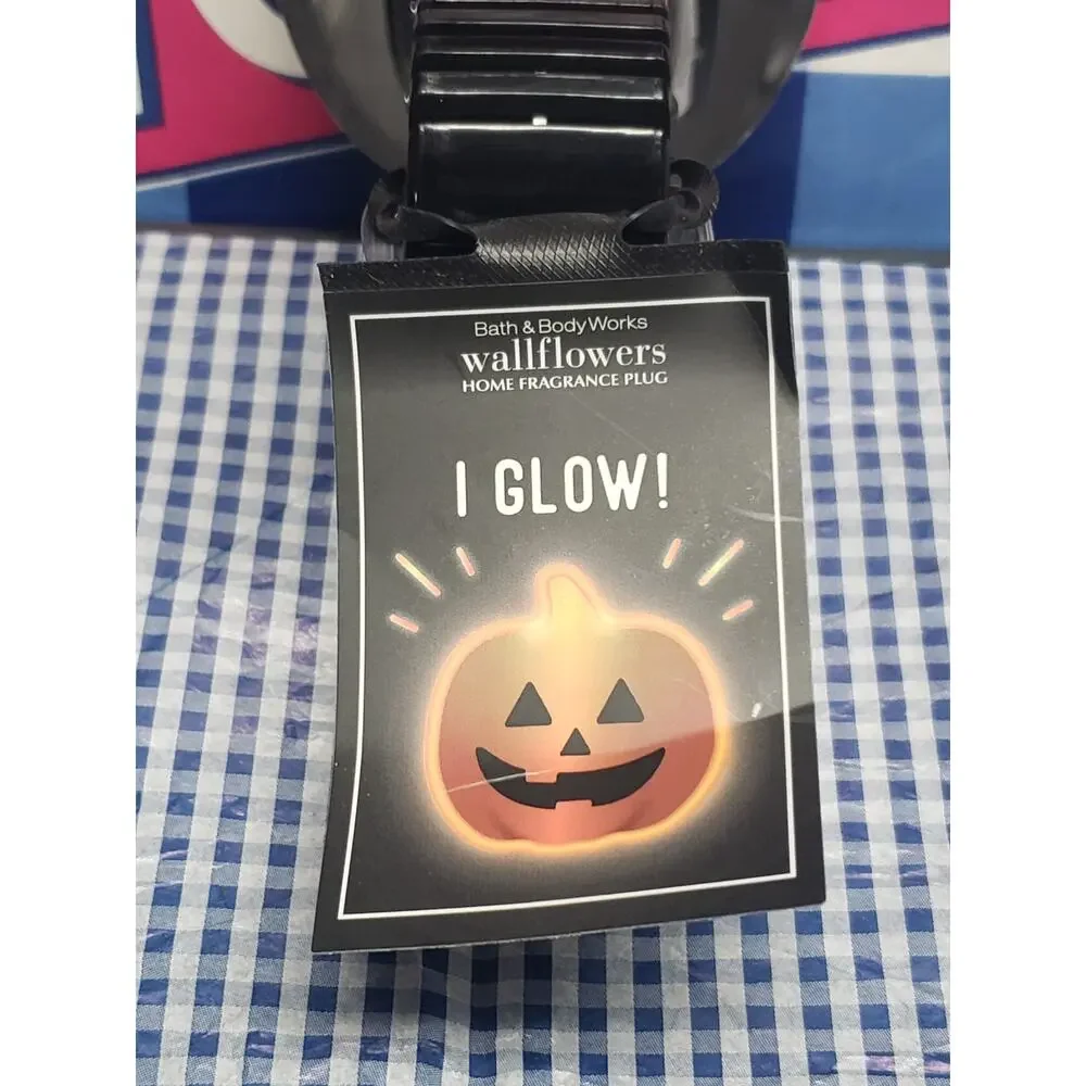 BBW Neon Jack O Lantern Nightlight Wallflower Fragrance Plug In Home Scent Decor